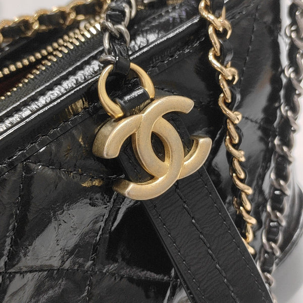 GABRIELLE Small Quilted Calfskin Black