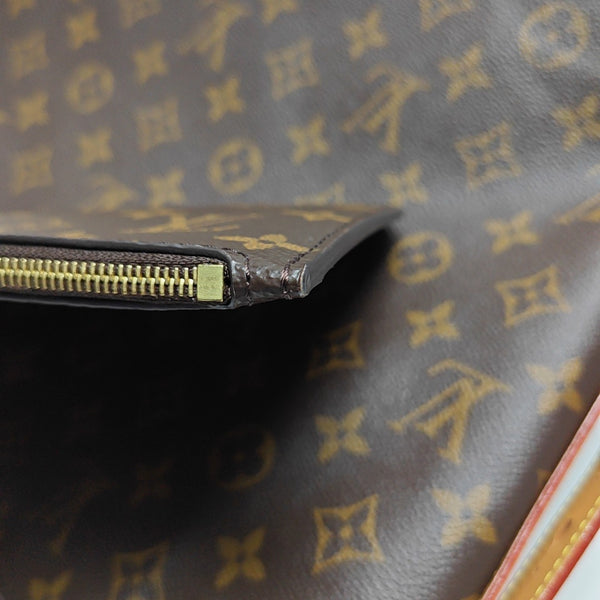 ALL IN GM Monogram Coated Canvas Brown