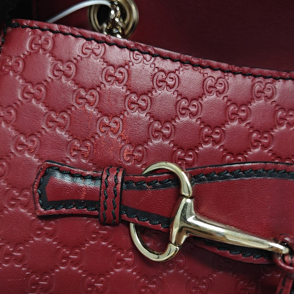 Emily Chain Monogram Calfskin Red