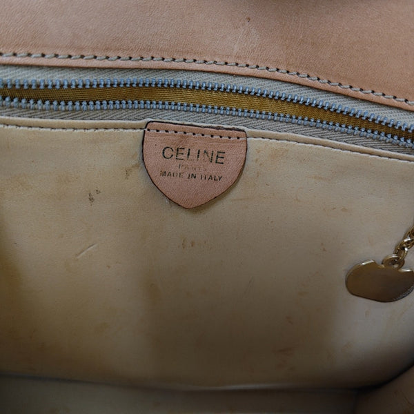 Coated Canvas Shoulder Bag Beige