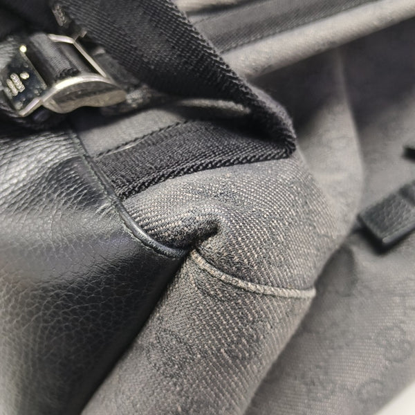 Monogram Fabric Backpack Gray