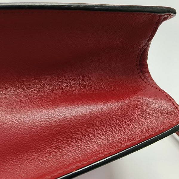 Light Frame Saffiano Calfskin Red