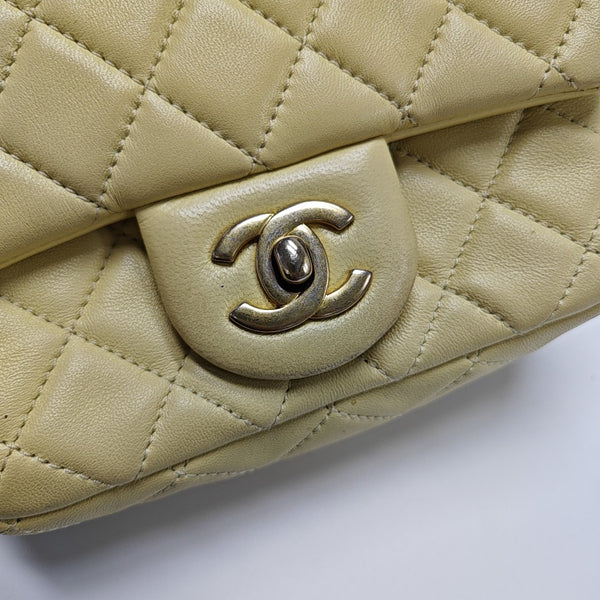 CLASSIC FLAP Mini Quilted Lambskin Yellow