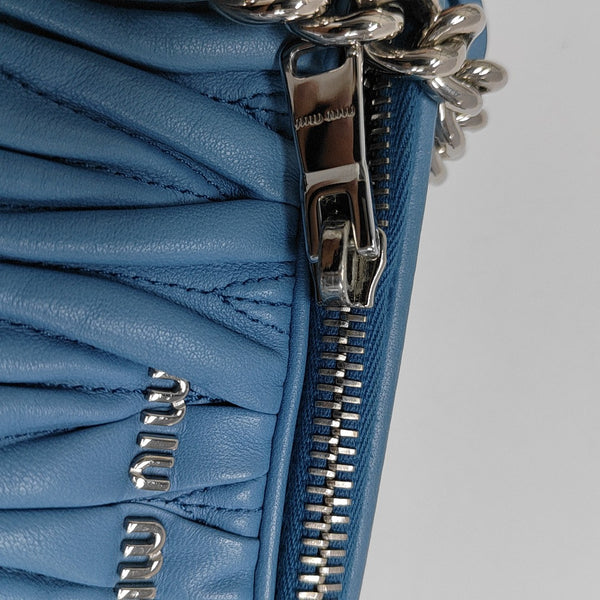 Matelassé Quilted Lambskin Blue