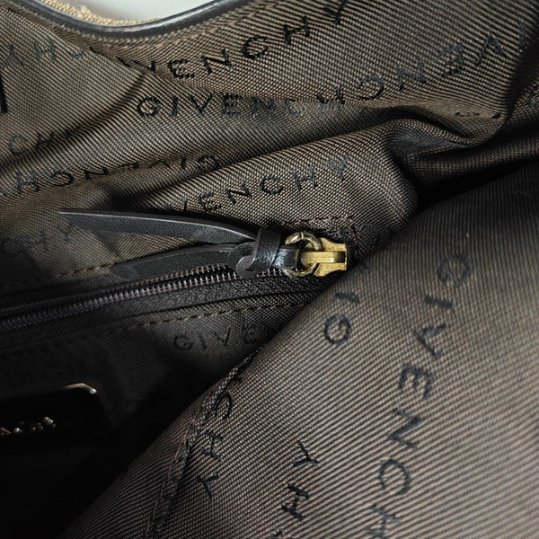 Fabric Shoulder Bag Brown