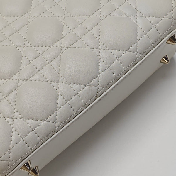 Lady Dior Small Cannage Lambskin White