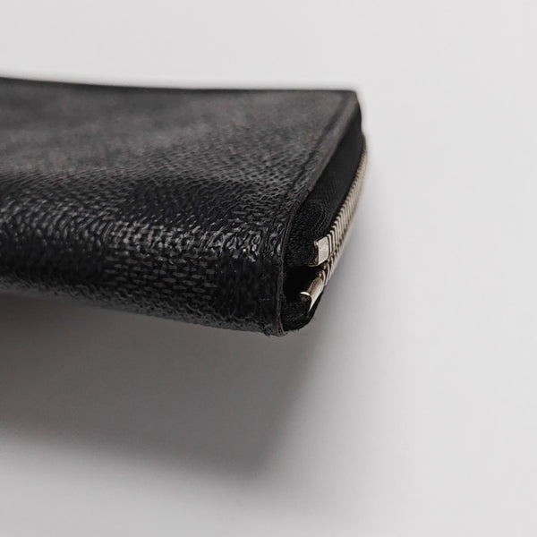 ZIPPY Damier Graphite Coated Canvas Gray Wallet
