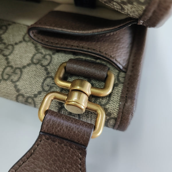 Neo Vintage Small Monogram Coated Canvas Beige