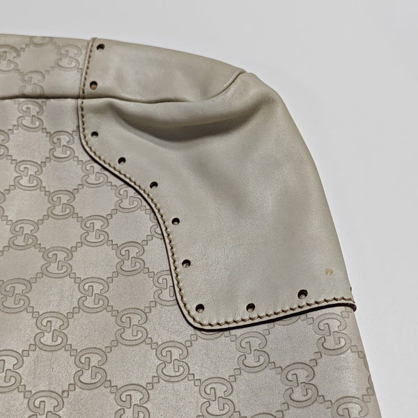 Monogram Calfskin Top Handle Bag White