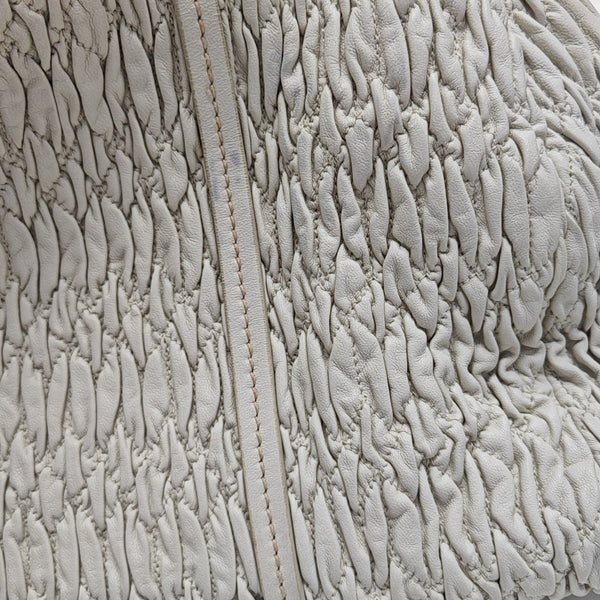 Avenue Quilted Lambskin White