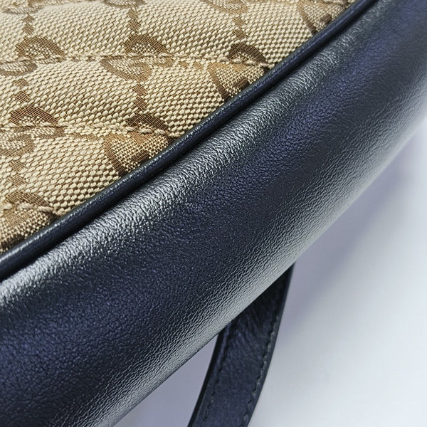 GG Marmont Small Quilted Canvas Brown