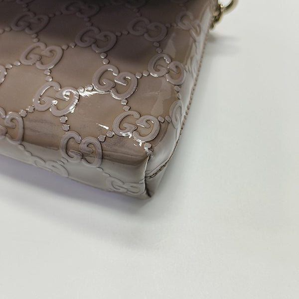 Monogram Patent Leather Shoulder Bag Purple