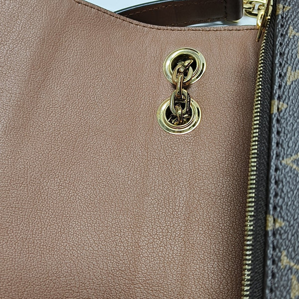 MARCEAU Monogram Coated Canvas Brown