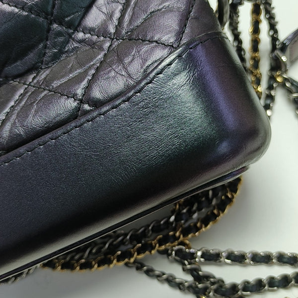 GABRIELLE Small Quilted Calfskin Metallic