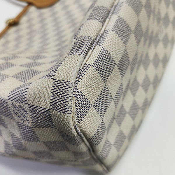 NEVERFULL MM Damier Azur Coated Canvas Beige