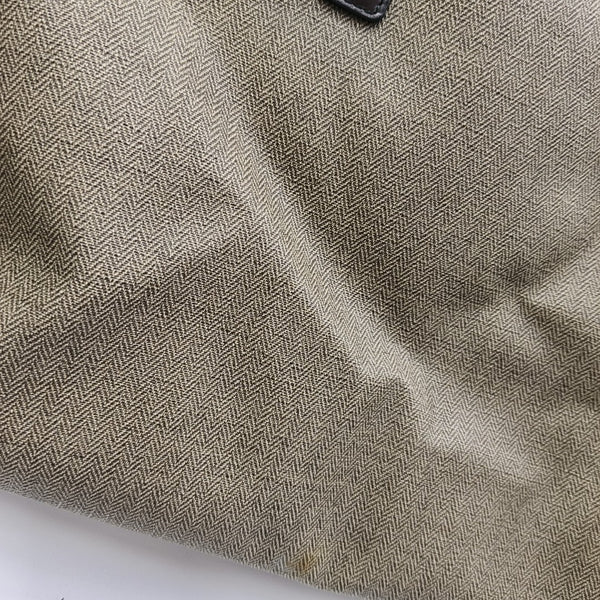Coated Canvas Top Handle Bag Brown