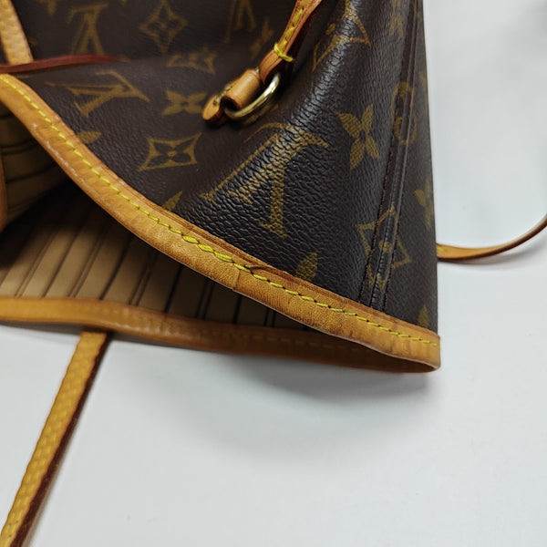 NEVERFULL MM Monogram Coated Canvas Brown