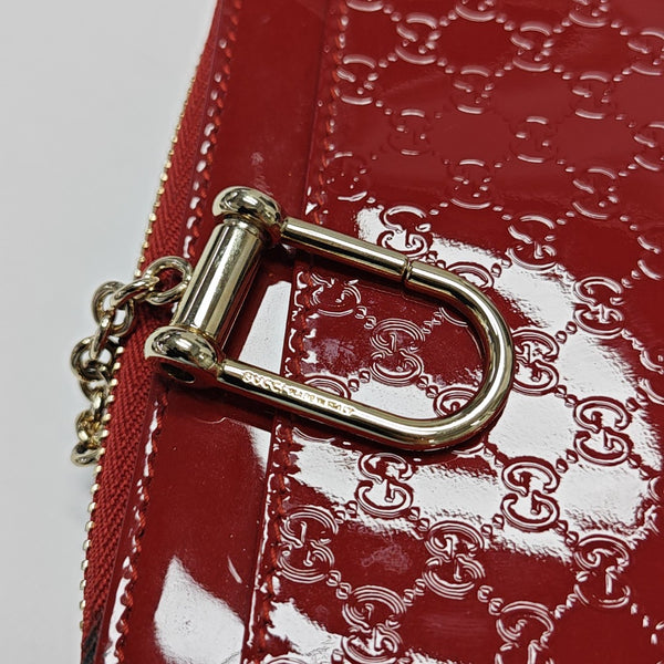 Monogram Patent Leather Coin Purse Red