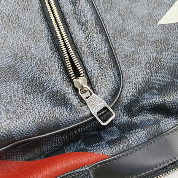 JOSH Damier Graphite Coated Canvas Black
