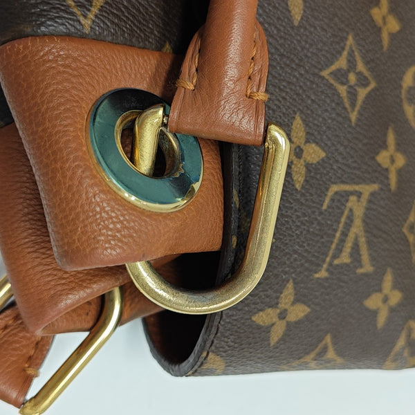 OLYMPE MM Monogram Coated Canvas Brown