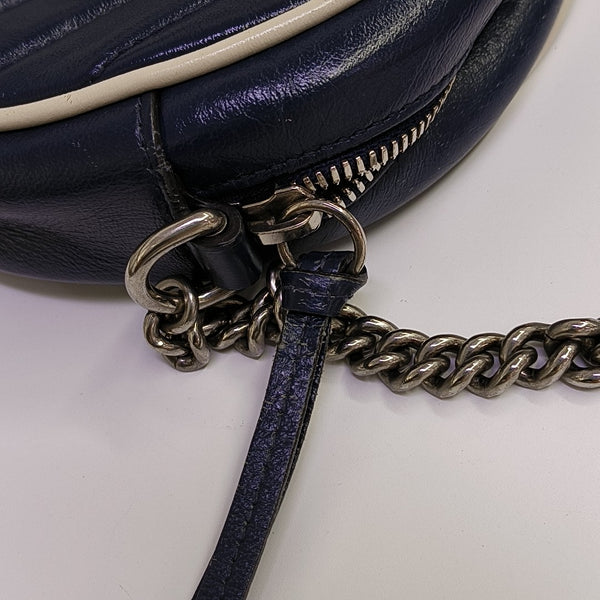 GG Marmont Mini Quilted Calfskin Blue