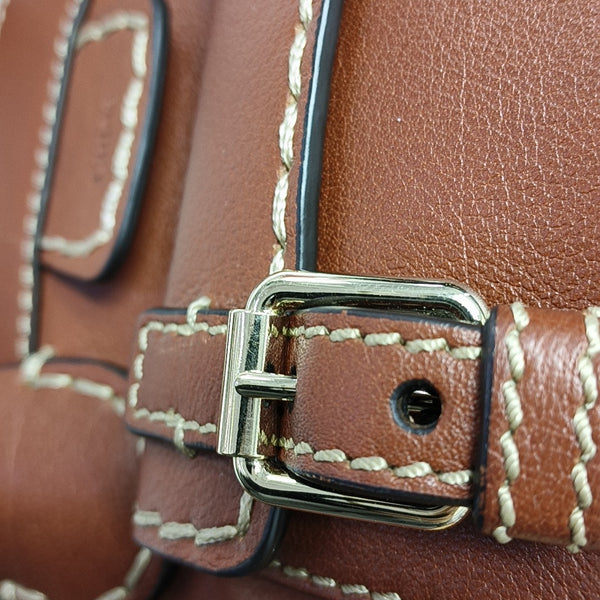 Edith Mini Quilted Calfskin Brown