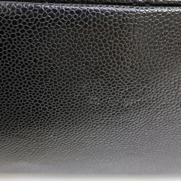 CHANEL GST Large Quilted Grained Calfskin Black