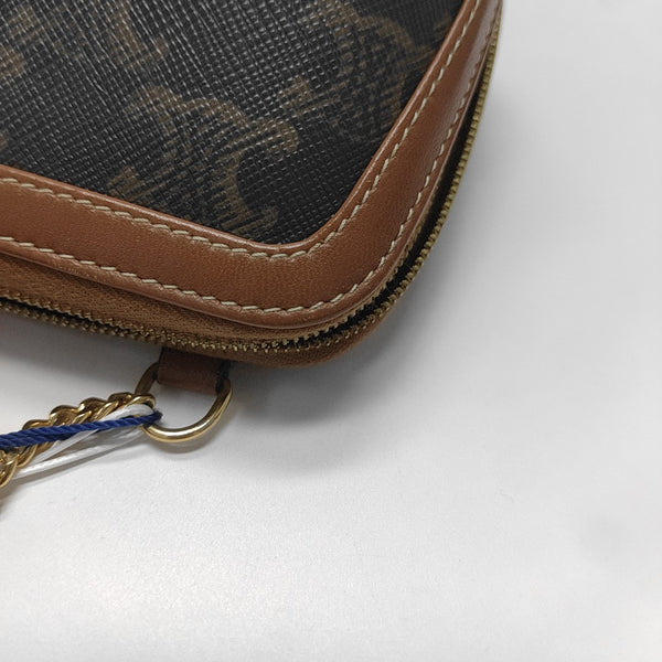 TRIOMPHE CANVAS Mini Coated Canvas Brown