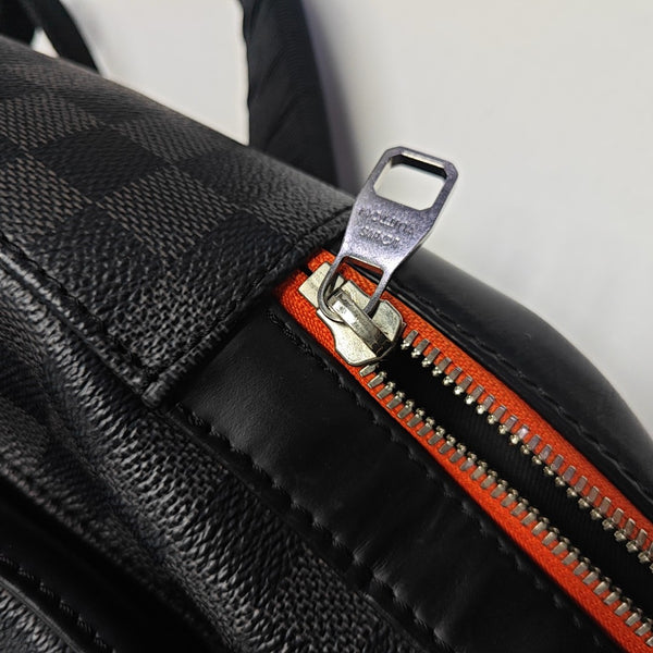 JOSH Damier Graphite Coated Canvas Gray
