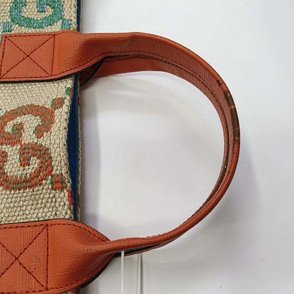 Monogram Fabric Tote Bag Beige