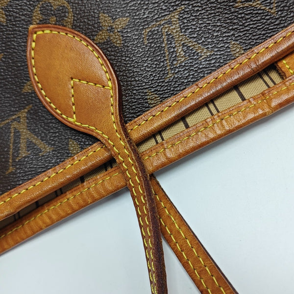 NEVERFULL MM Monogram Coated Canvas Brown