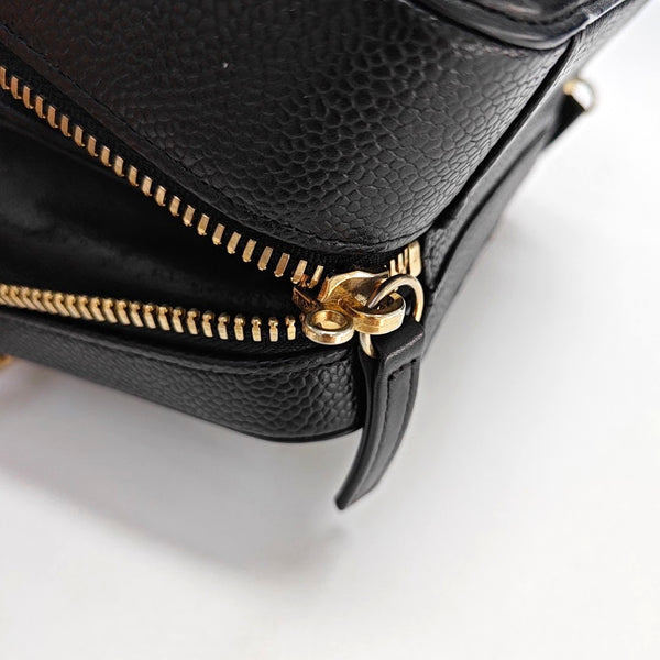FILIGREE Small Quilted Grained Calfskin Black