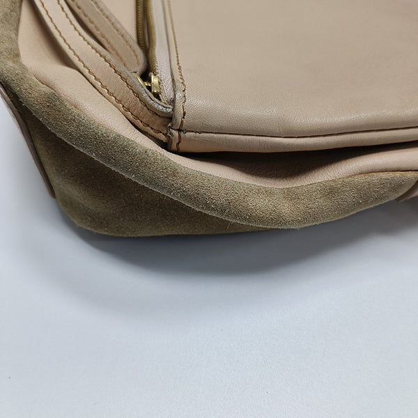 Calfskin Shoulder Bag Beige