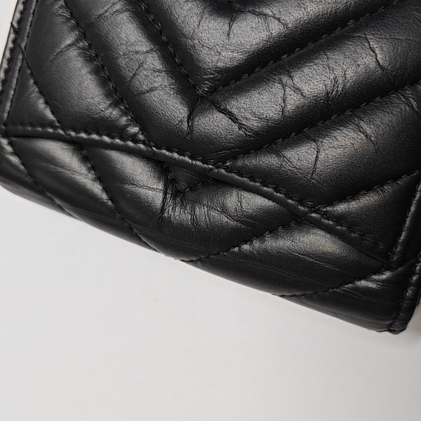 2.55 Chevron Calfskin Black Wallet