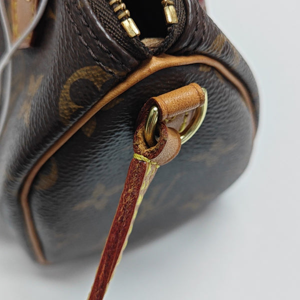 SPEEDY Nano Monogram Coated Canvas Brown