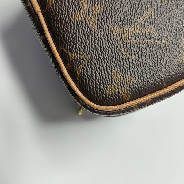 NICE Super Mini Monogram Lona Revestida Marrón