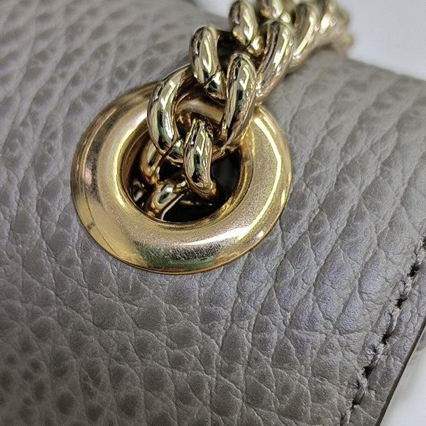 Authenticated pre-owned Interlocking G Small Calfskin Grey - Shoulder Bag at Looply