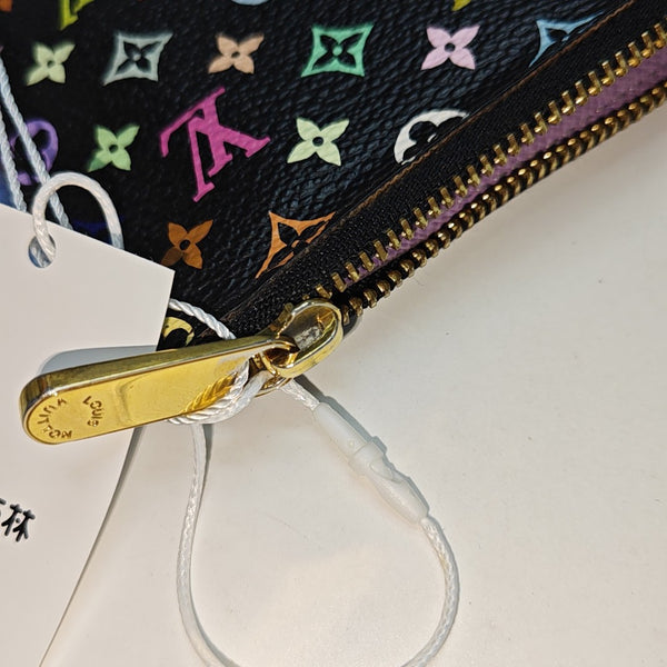LV × TM Monogram Coated Canvas Wallet Black