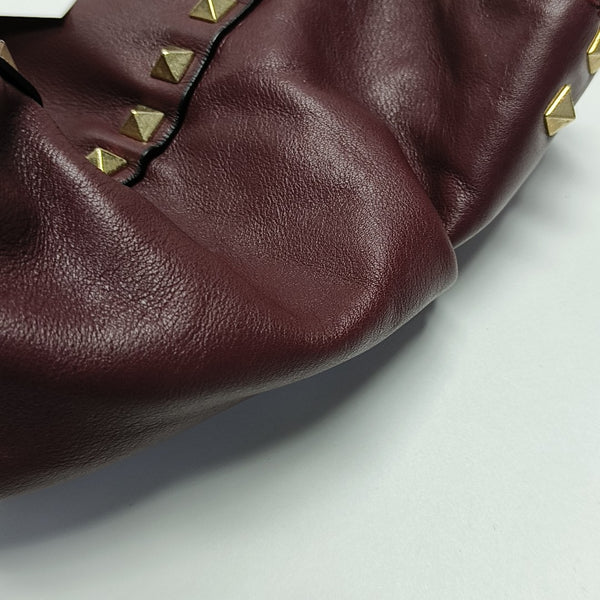 Rockstud Small Calfskin Red