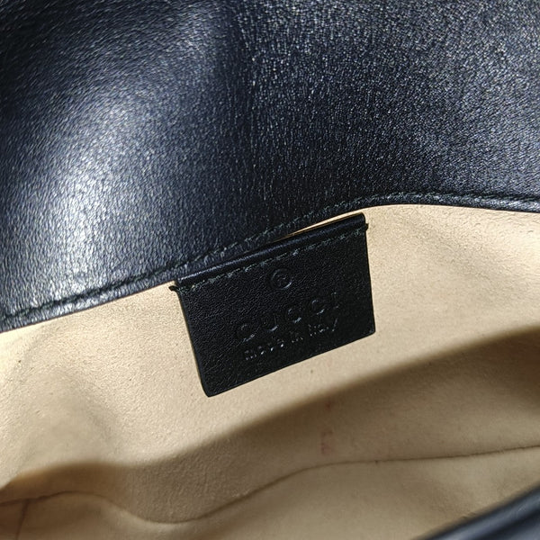 GG Marmont Mini Quilted Calfskin Black