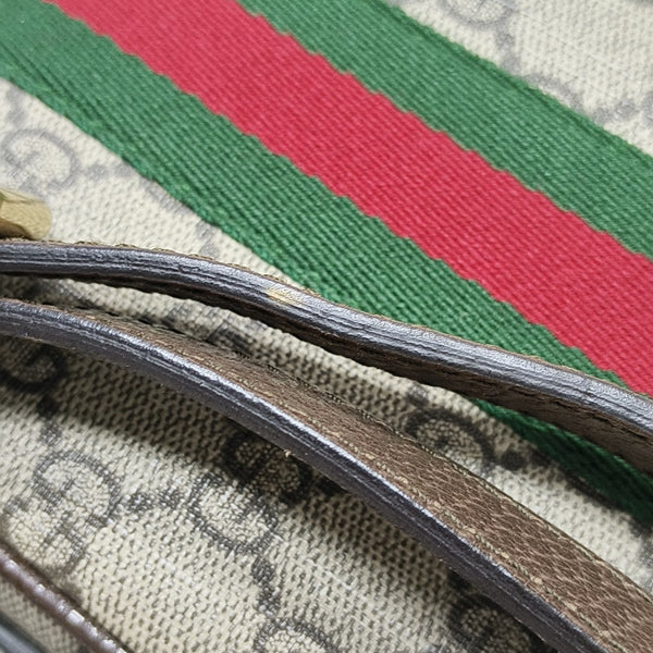 Ophidia Small Monogram Coated Canvas Beige