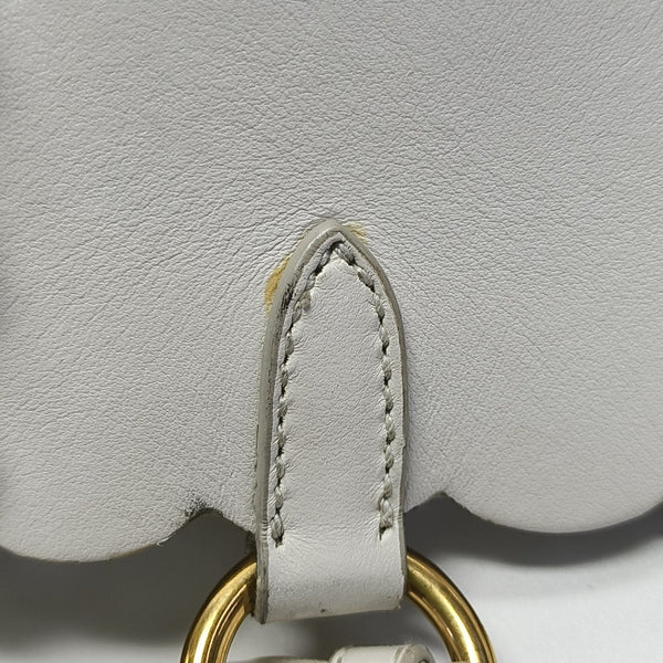 Leather Shoulder Bag White