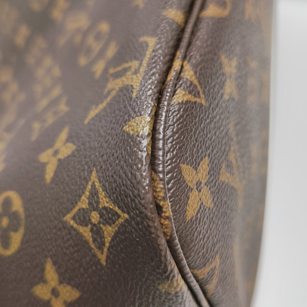 NEVERFULL MM Monogram Coated Canvas Brown