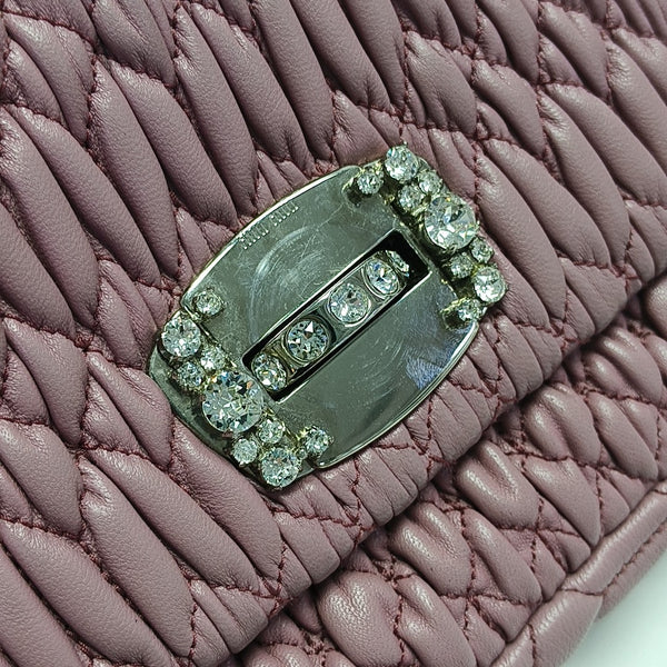 Crystal Quilted Lambskin Pink