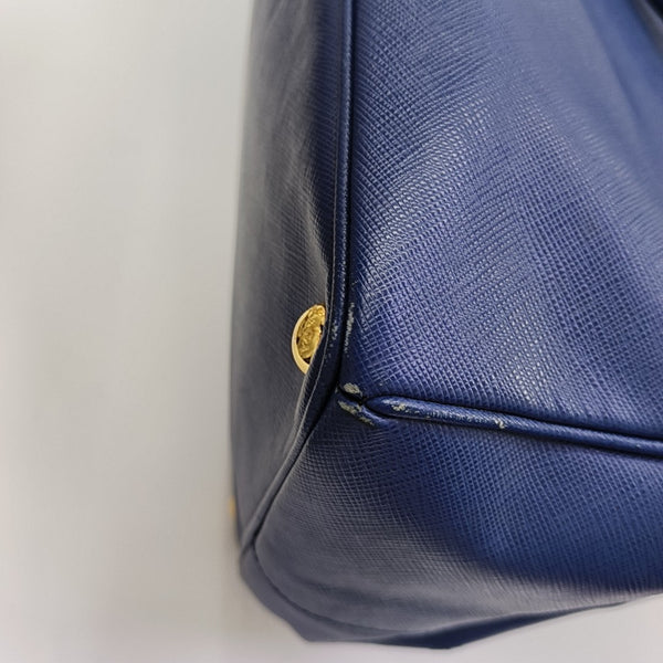 Galleria Large Saffiano Calfskin Blue