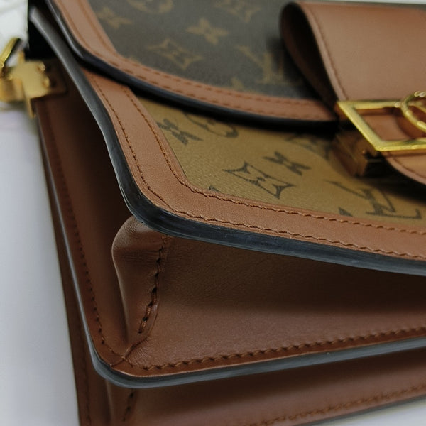 DAUPHINE MM Monogram Coated Canvas Brown