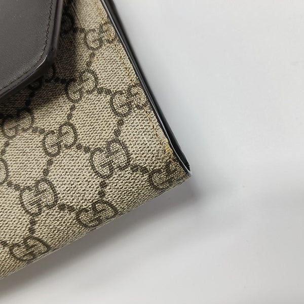 Monogram Coated Canvas Clutch Black