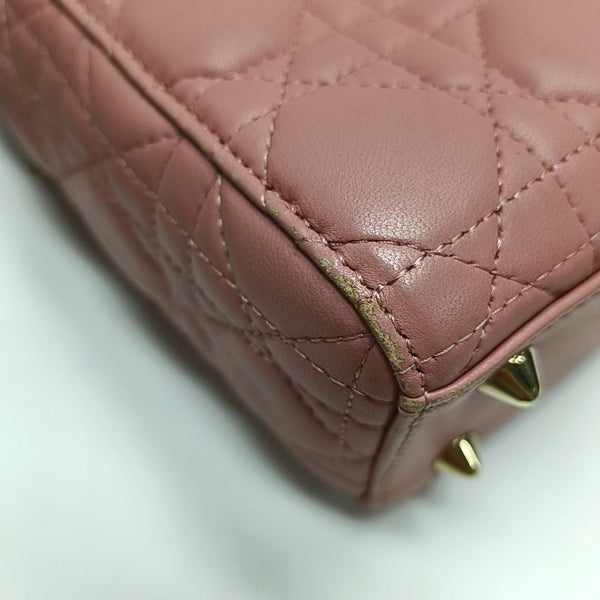 Lady Dior Small Cannage Lambskin Pink