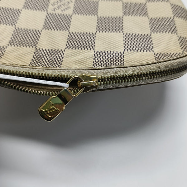 COSMETIC PM Damier Azur Coated Canvas White