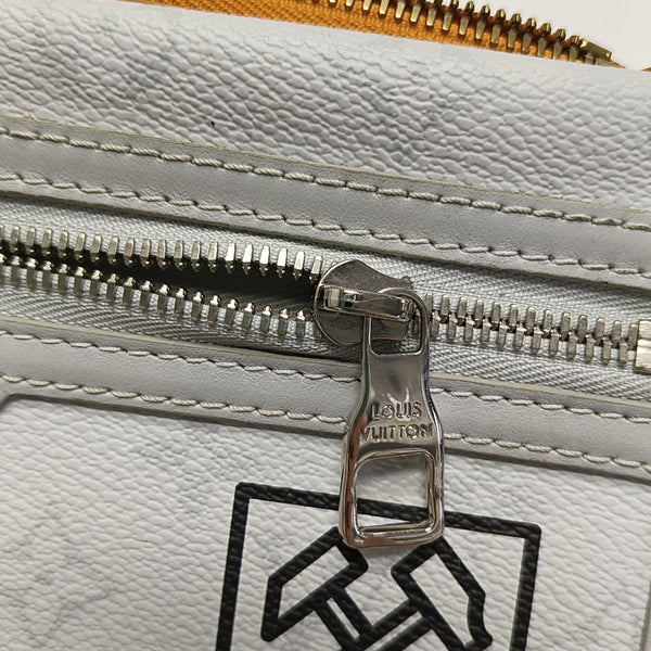 FLAT Monogram Coated Canvas Gray